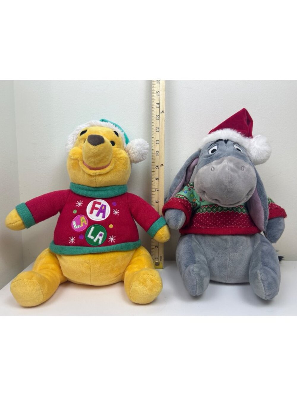Disney Winnie the Pooh & Eeyore Plush Christmas Holiday Decor Collectible - Picture 11 of 12